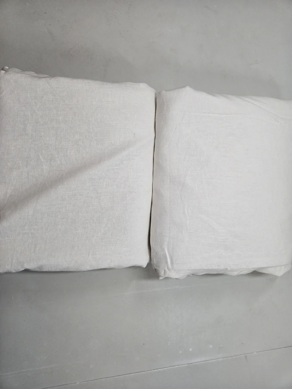 QUINCE Set Of 2 48x96 European Linen True Blackout Curtains Cream 0470